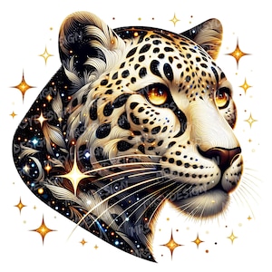 18 Leopard Clipart, Sparkling Colorful Leopard Clipart, Cute Leopard Clipart Bundle, Magic Baby Leopard, Leopard Printable, Digital Download
