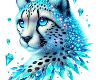 21 Cheetah Clipart, Colorful Cheetah Clipart Bundle, Cute Magic Baby Cheetah Clipart Png, Cheetah Printable,  Digital Download
