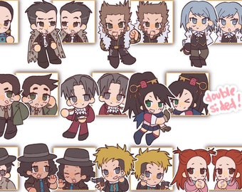 May include: A set of 20 double-sided stickers featuring cartoon characters in various poses. The characters are drawn in a simple, colorful style and have a variety of expressions. The stickers are perfect for adding a touch of fun to your belongings.