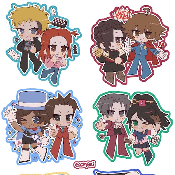 ACE ATTORNEY Duo Acrylic Keychain Charm (AA4 & AAI2 Ver)