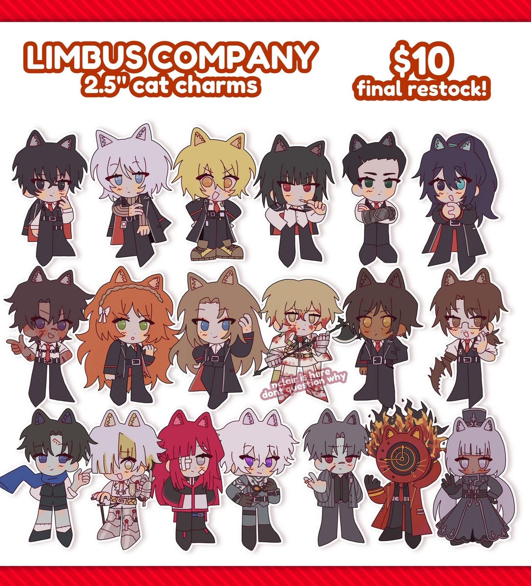 LIMBUS COMPANY Acrylic Charms - Etsy
