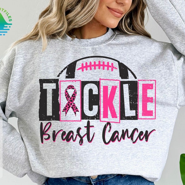 Tackle Cancer Svg, Breast Cancer Awareness Svg, Football Cancer Svg, Fight Cancer Svg, Tackle Breast Cancer Svg , Breast Cancer Shirt Svg