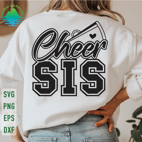 Cheer Sister Svg, Cheerleader Svg, Megaphone Svg, Pom Pom Svg, Cheer Mom Svg, Football Sister Svg, Cheerleading Svg, Cheer Sister Shirt Svg