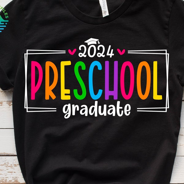 Graduado de preescolar 2024 Svg, último día de escuela svg, preescolar svg, pre k svg, graduación 2024 svg, fin de escuela svg, camisa de graduación svg