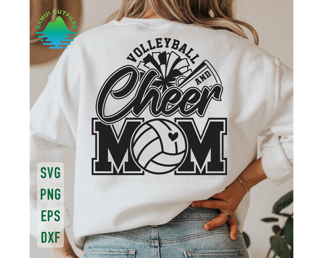 Volleyball and Cheer Mom Svg, Volleyball Mom Svg, Volleyball Mama Svg