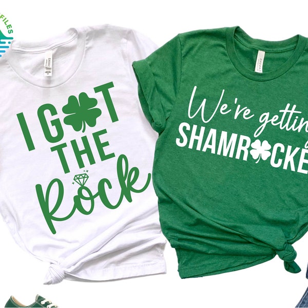 Got The Rock Svg, We're Getting Shamrocked Svg, St Patricks Bachelorette Svg, Irish Bride Svg, St Patricks Day Svg, Matching St Patricks Day