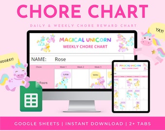子供向けの雑用表 編集可能で印刷可能な子供向けの責任雑用表 報酬表 掃除スケジュール表テンプレート Google スプレッドシート