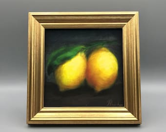 Lemon Giclee Print: Small Kitchen Wall Art, Framed Option
