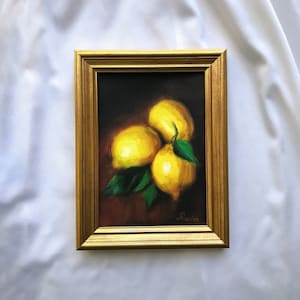 Lemon Still Life Print: Kitchen Food Wall Art, Framed or Unframed