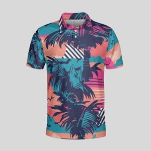Mens Moisture Wicking Polo – Stylish Golf Shirt – Modern Golf Apparel for Him – Unanimous Golf Performance Polo – Sporty Look