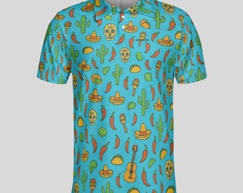 Men’s Performance Golf Polo, Moisture-Wicking Fabric with UV Protection, Slim Fit Athletic Shirt