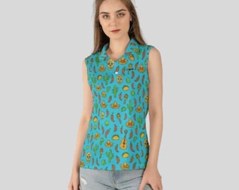 Sleeveless Women’s Golf Polo Shirt | Lightweight Moisture Wicking Ladies Golf Top | Breathable Stylish Sleeveless Polo | Summer Golf Apparel