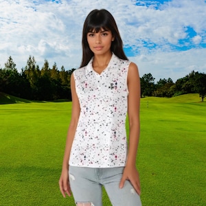 Sleeveless Golf Shirt for Women – Breathable Performance Polo for Summer Golfing, Tennis, Activewear, Outdoor Sports & Country Club Style