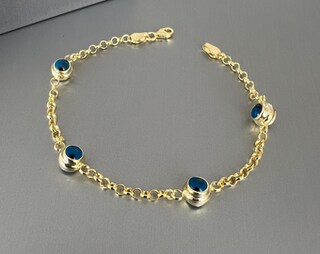 Bracciale Con Occhio Di Malocchio In Argento Sterling 925 – Regolabile Con Ciondolo Diavoletto – Amuleto Portafortuna – Regalo Per Lei (YEESIA)