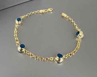 Bracciale Con Occhio Di Malocchio In Argento Sterling 925 – Regolabile Con Ciondolo Diavoletto – Amuleto Portafortuna – Regalo Per Lei (YEESIA)