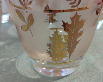 Six Libbey Gold Foliage Drinking Glassware, price is for the set.