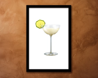Daiquiri - Poster Art Print in Various Sizes and Colors - Tiki Drink Series