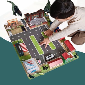 Kit d'artisanat en papier pour enfants, ville en papier 3D, jouet de construction éducatif, cadeau d'artisanat pour enfants, école à la maison amusante, cadeau en carton