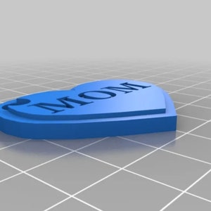 Porte-clés coeur MOM STL – Cadeau de fête des mères imprimé en 3D, téléchargement numérique