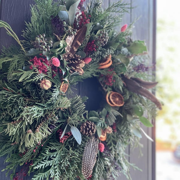 DIY Christmas Wreath Making Kit - Fresh & Dried Foliage