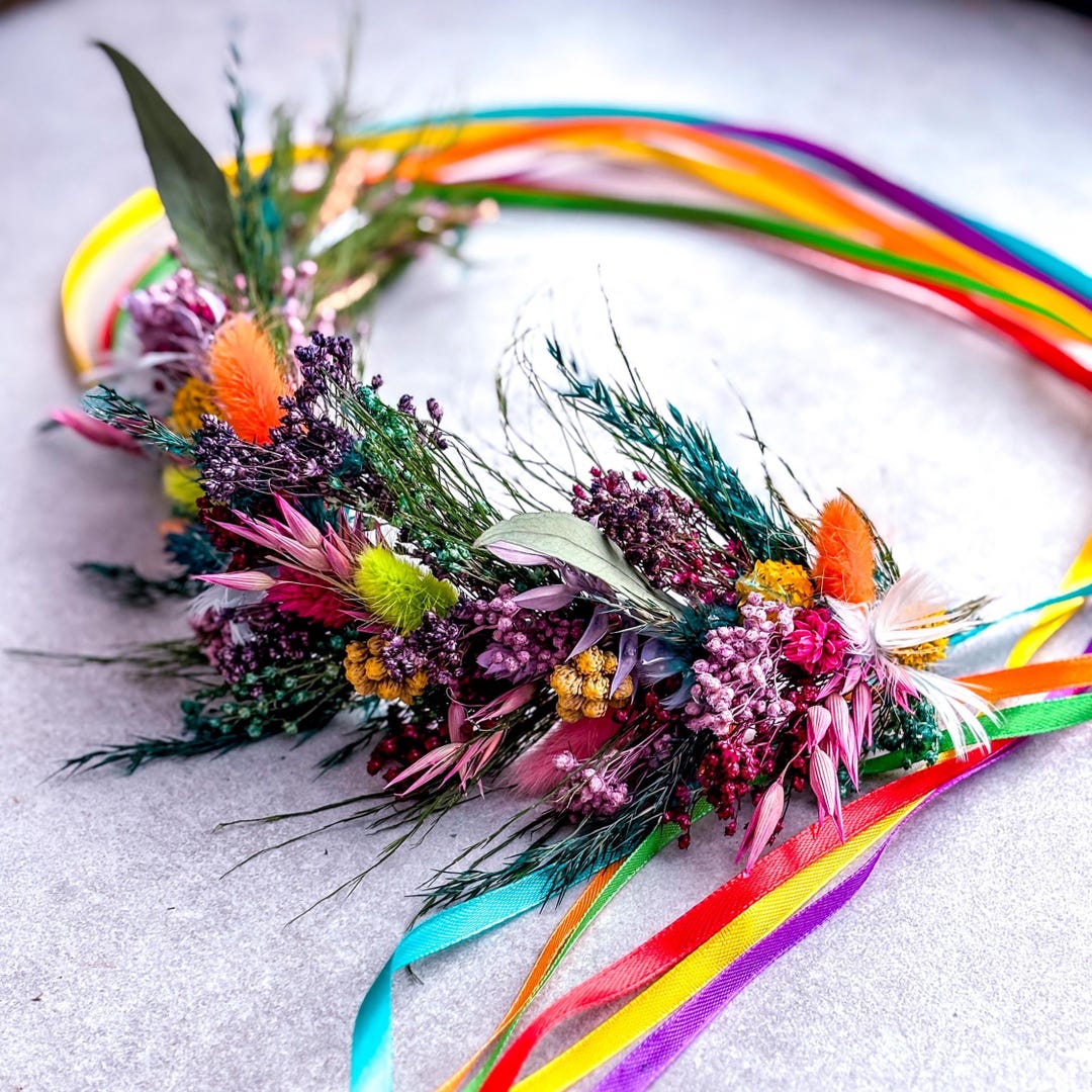 View of Flower Crown Kit | DIY Dried Flower Make Your Own Flower Crowns | Hen ...
