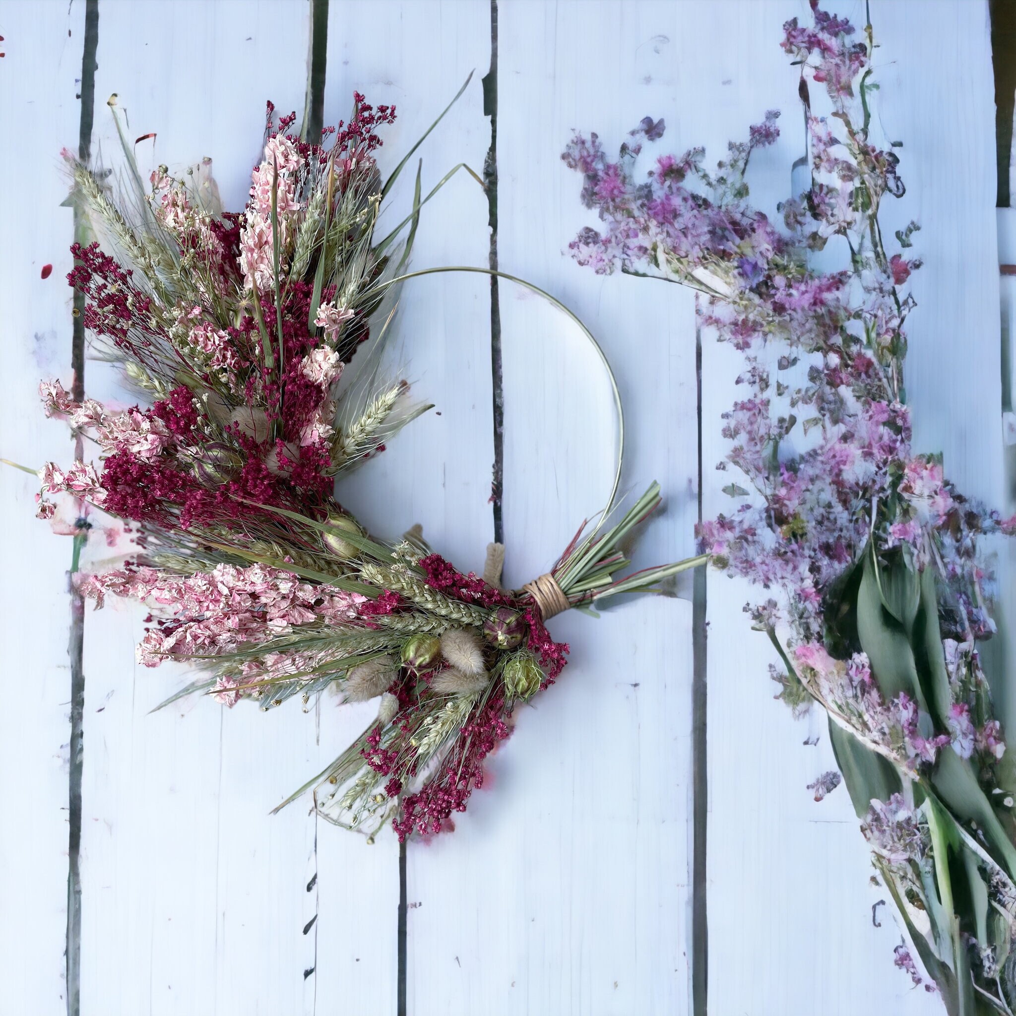 DIY Dried Flower Wreath Kit Create Your Own Floral Display Sustainable