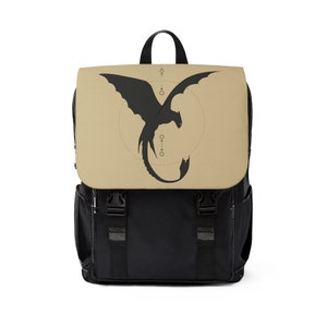 Dragon Backpack Unisex Casual Shoulder Backpack, HTTYD, Toothless, Nightfury, Adjustable, Beige