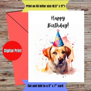Printable Birthday card Digital download only