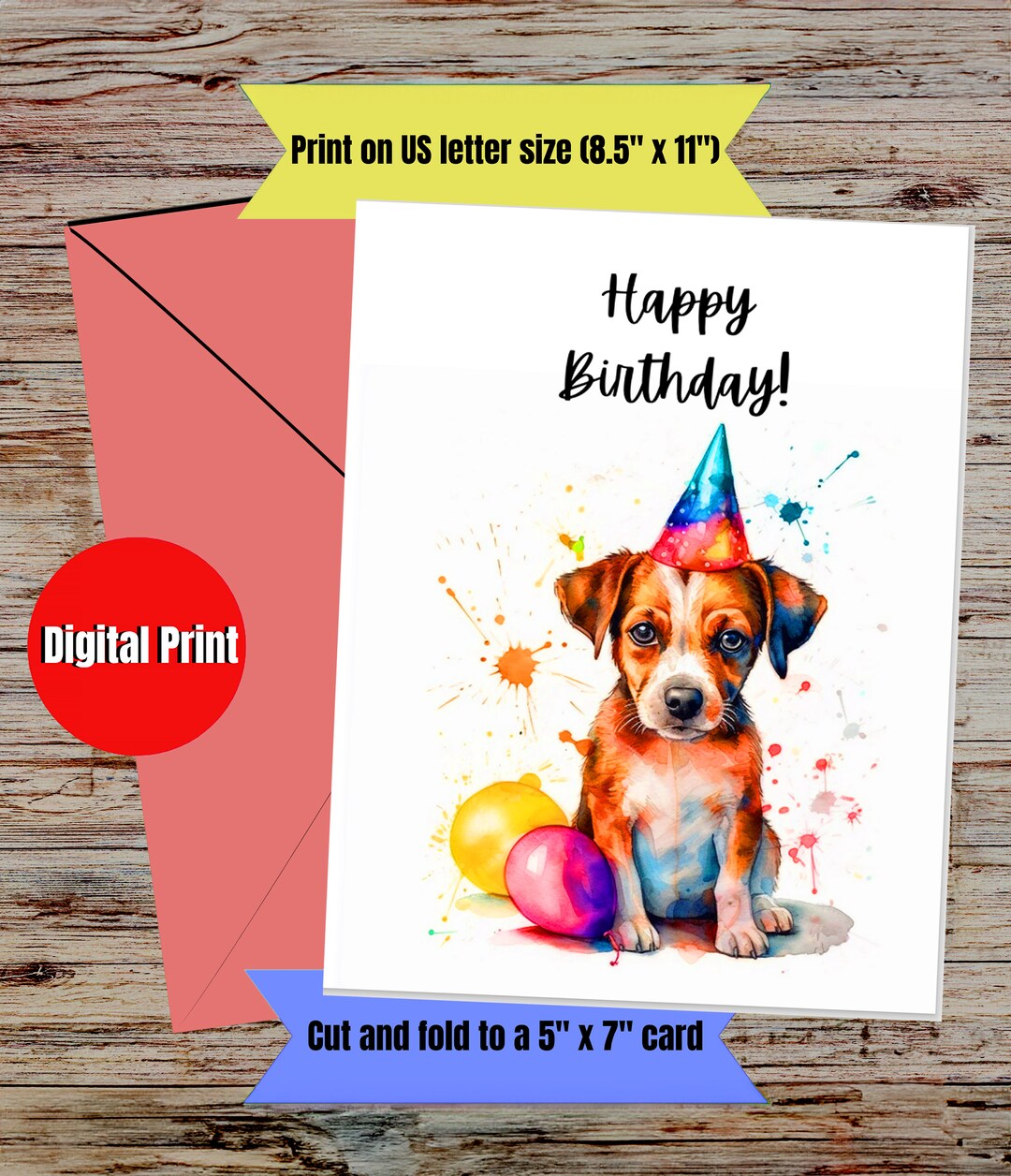 Printable Birthday Card Digital Download Only - Etsy