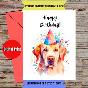 Printable Birthday card Digital download only