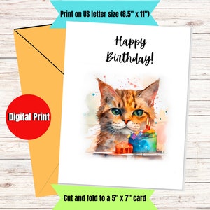 Printable Birthday card Digital download only