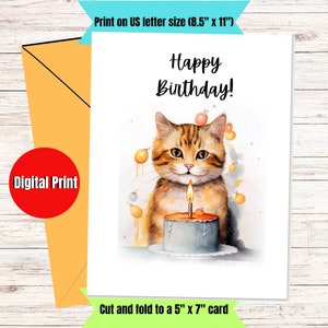 Printable Birthday card Digital download only