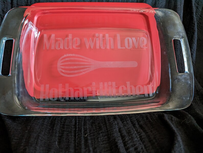 Custom Etched Glass 3 Quart Travel Baking Dish With Cover 9×13 - Etsy