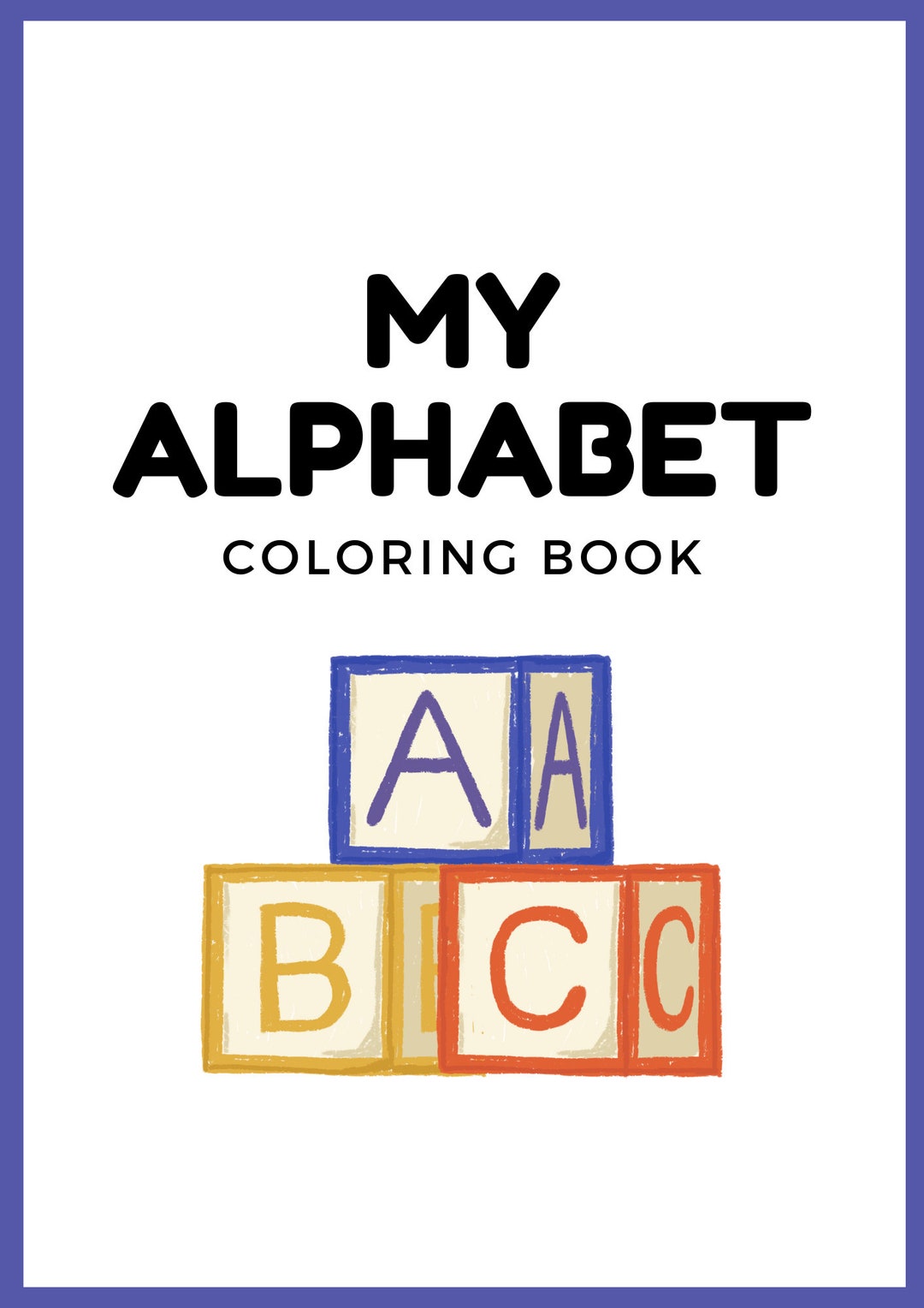 ABC Coloring Pages Printable, ABC Book, Abc Learning, Toddler Coloring Book, Baby First Abc ...