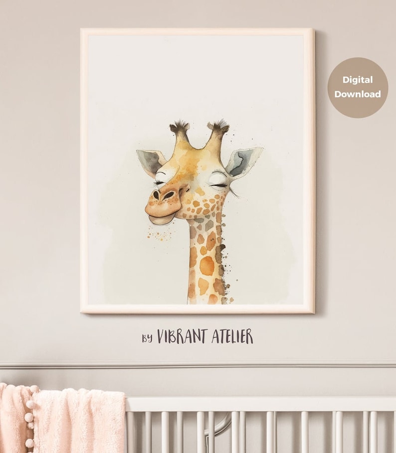 Safari Nursery Print Safari Nursery Decor Set of 6 Printable Etsy