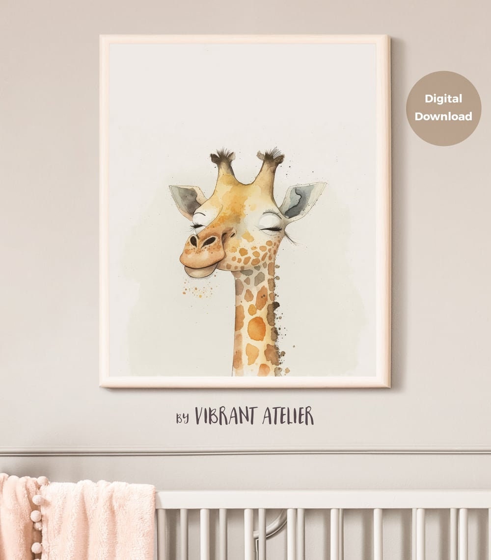 Safari Nursery Print Safari Nursery Decor Set of 6 Printable Etsy