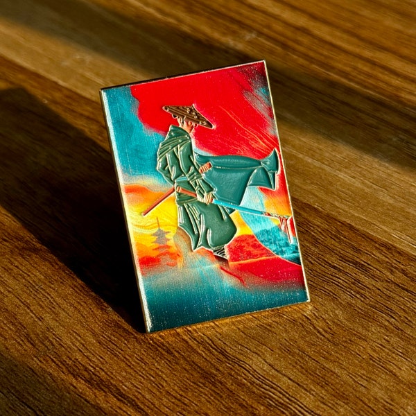 Samurai Mizu Metal Pin, Japanese Anime Samurai Pin, Gift for Blue Eye Anime Fans, Birthday Present, Gifts for Him, Gifts for Her