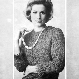 Vintage Italian Sweater Knitting Pattern PDF Download, Vintage Pattern, Retro Knitting, Retro Top, Original Pattern, 1960s Pattern