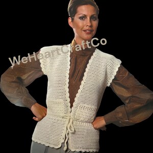 Overshirt Crochet Pattern PDF Download, Vintage Pattern, Digital Download,  Crochet Vest, 1970s Pattern, Crochet Ladies Pattern
