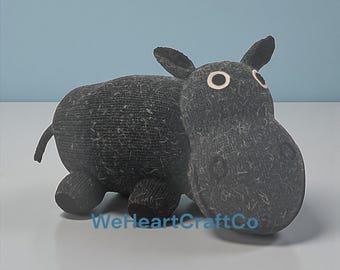 Hippo Knitting Pattern PDF Download Australian Animal Printable Pattern