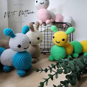 Crochet Caterpillar Pattern PDF Download, Amigurumi Caterpillar Pattern, Caterpillar Amigurumi, Crochet Toy, Caterpillar Plushie