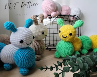 Crochet Caterpillar Amigurumi Pattern (PDF Download)