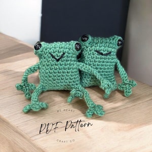 NO-SEW Crochet Frog, Pattern PDF Download, Frog Plushie, Frog Amigurumi, Crochet Toy Pattern