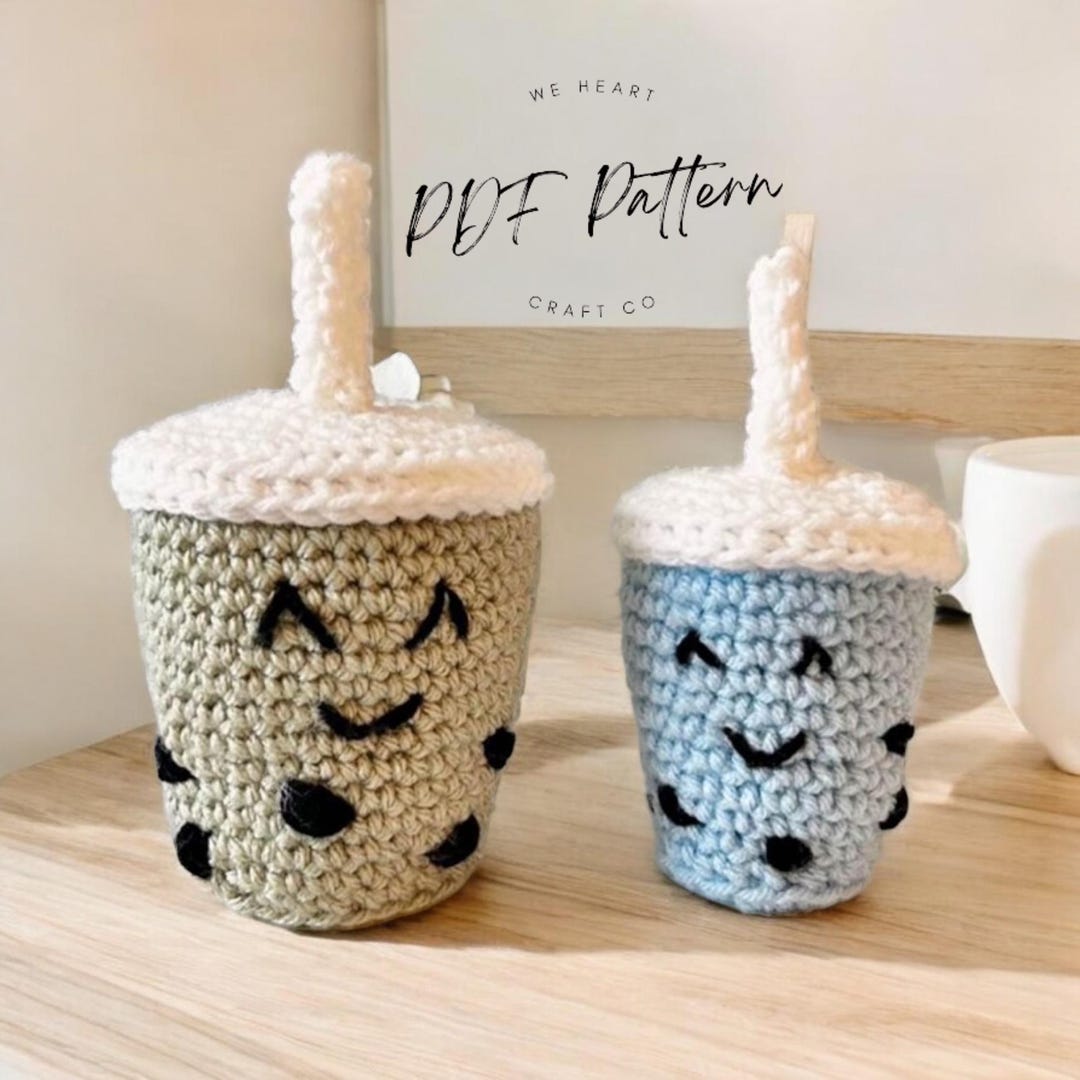 Boba Bubble Tea Amigurumi Crochet Pattern PDF Download - Etsy