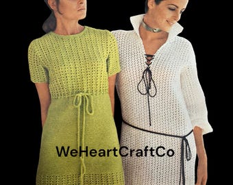Vintage 1970s Knit & Crochet Dress Patterns (PDF Download)