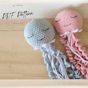 Crochet Jellyfish Pattern PDF Download, Amigurumi, Beginner Friendly Pattern, Sea Life Pattern, Under The Sea Pattern, Ocean Animal pattern