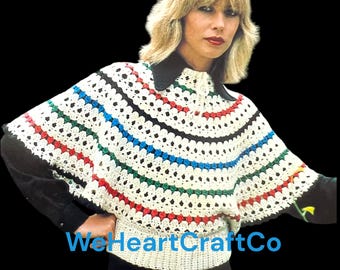 Crochet  Pattern Batwing Top, PDF Download, Vintage Pattern, Beach Top, Printable Pattern, English Language