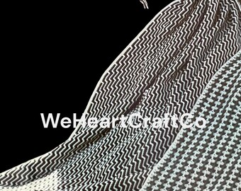 PDF-download zigzag-afghaans haakpatroon, gezellige deken, afdrukbaar patroon