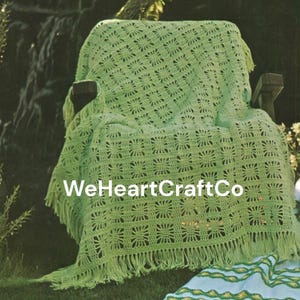 Crochet Spiderweb Afghan, Multi-Size Throw, Blanket, Bedspread, Printable Pattern, PDF Download