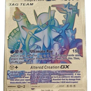 Palkia dialga giratina vstar gx ex vmax v Pokémon card Orica holographic  Pikachu Pokemon custom made